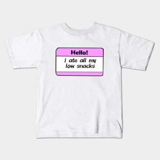 Diabetes Nametag - Pink Kids T-Shirt